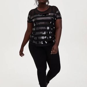 Torrid black sequined top